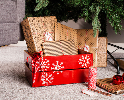Cómo decorar una caja navideña Cómo decorar una caja de navidad