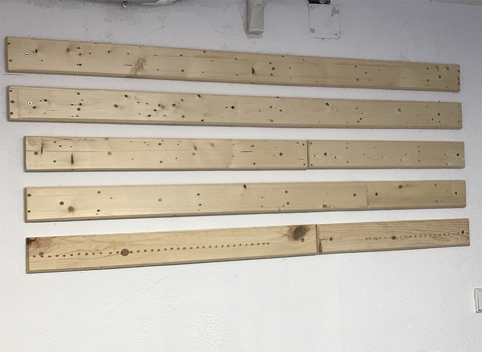 Madera agujereada para herramientas Madera agujereada para herramientas