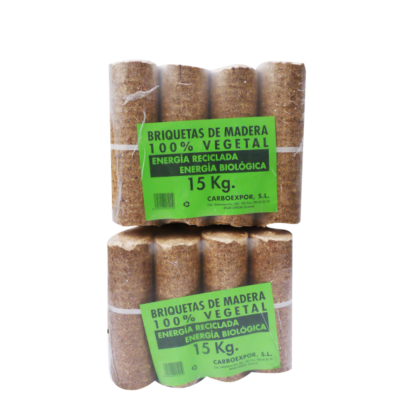 PACK BRIQUETAS DE MADERA 15 KG PACK BRIQUETAS DE MADERA 15 KG
