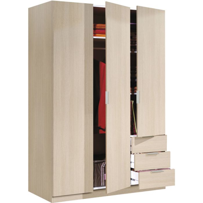 Armario 3 puertas roble 180x121 cm Armario 3 puertas roble