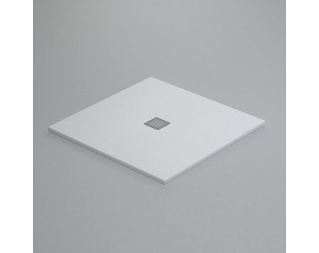 Plato de ducha mineral gel coat blanco 90x90 cm Plato de ducha mineral gel coat blanco 90x90 cm