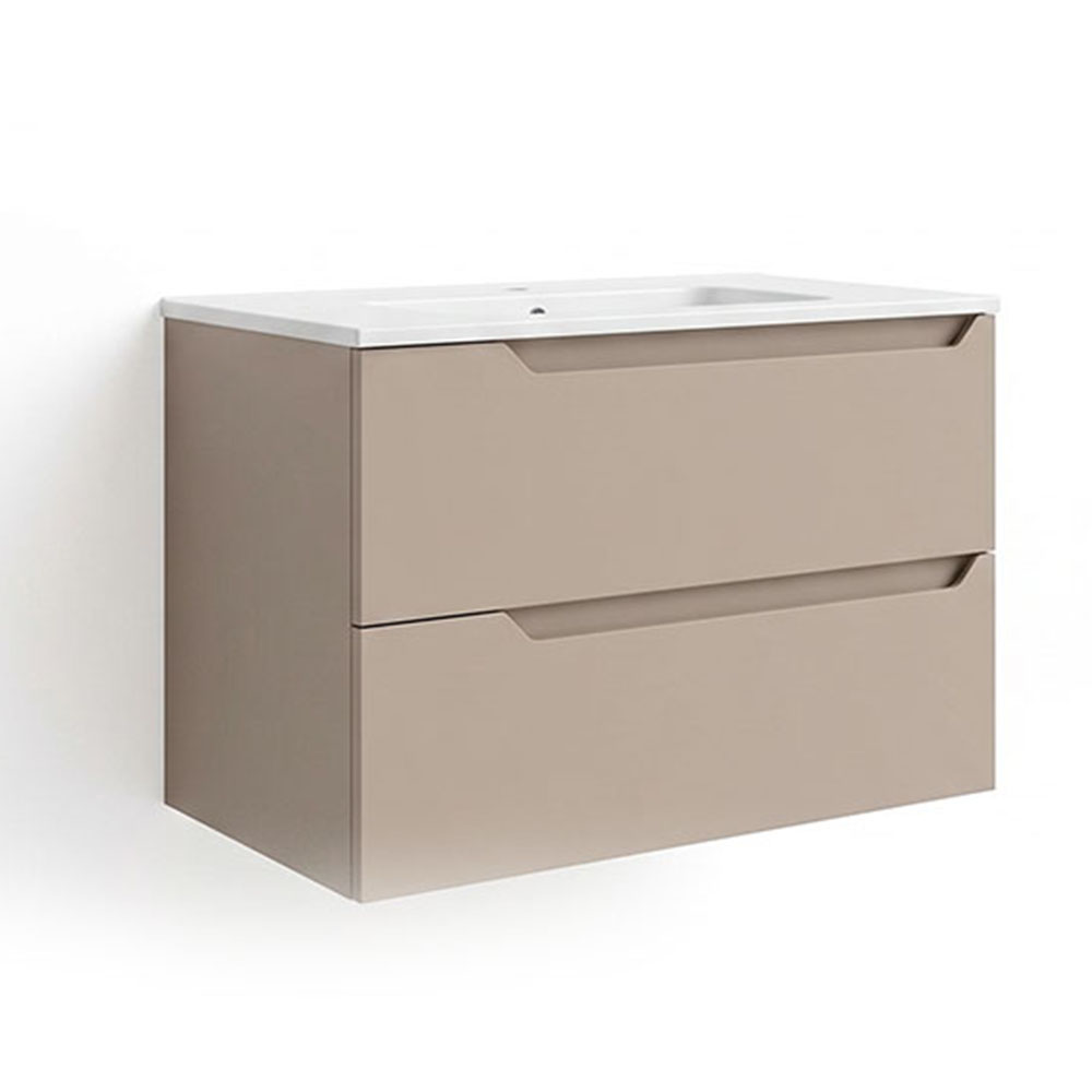 Móveis banho lavatório, victoria 60x45 cm moka fosco 2 gavetas suspensas