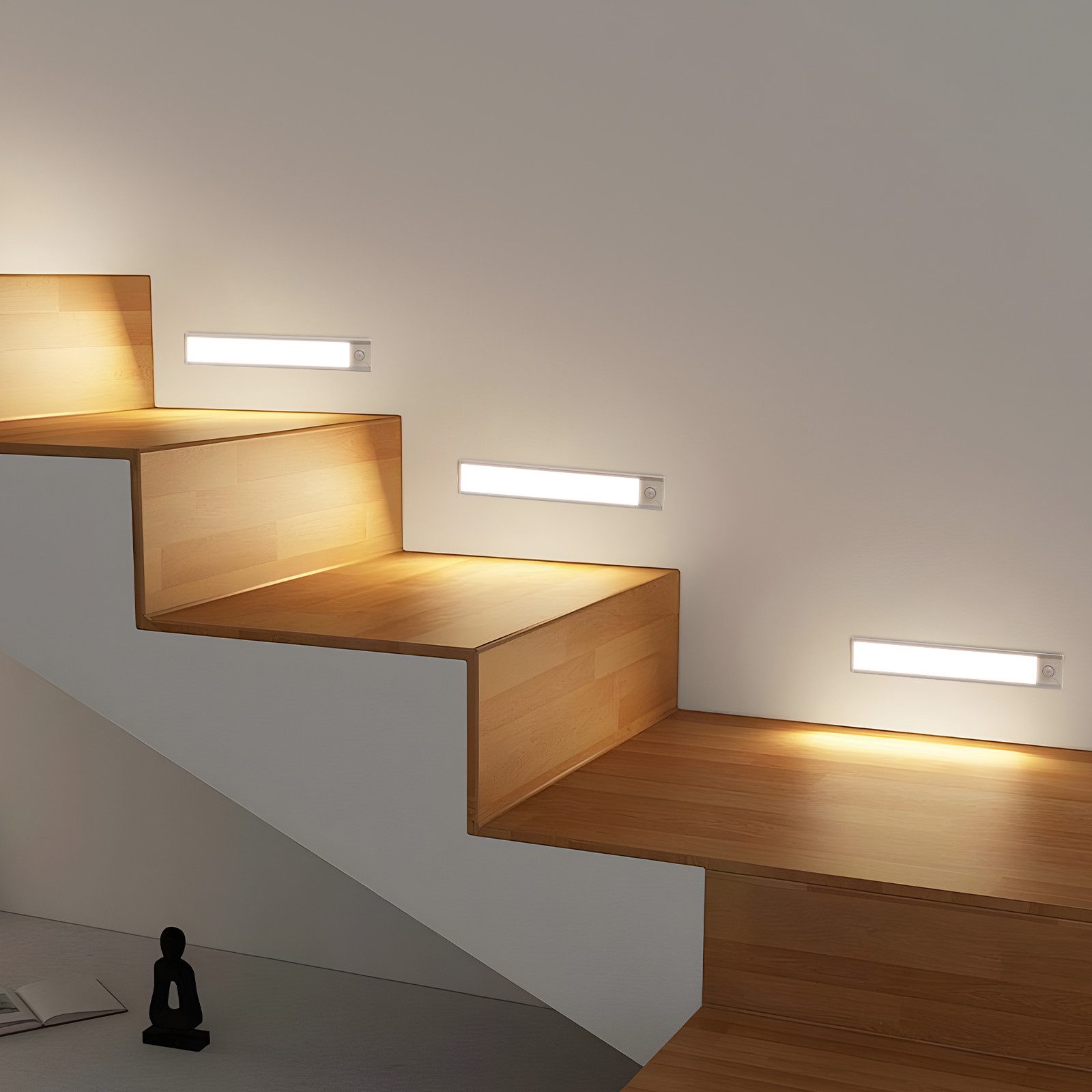 Nettlife aplique pared plateado 20x4(2er-set)