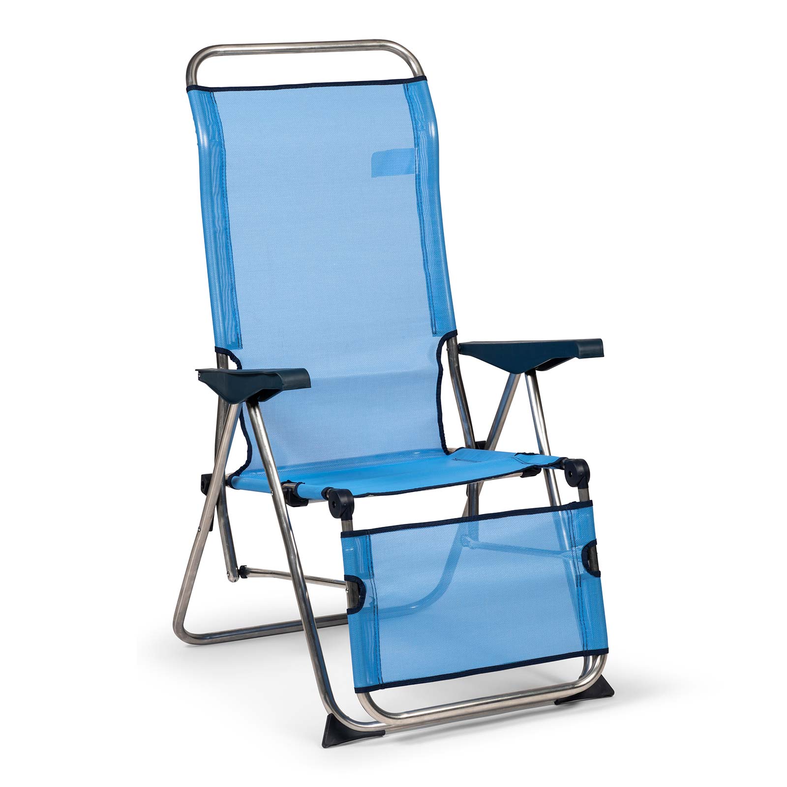 Silla de playa y jardín plegable solenny reclinable 5 posiciones con respal