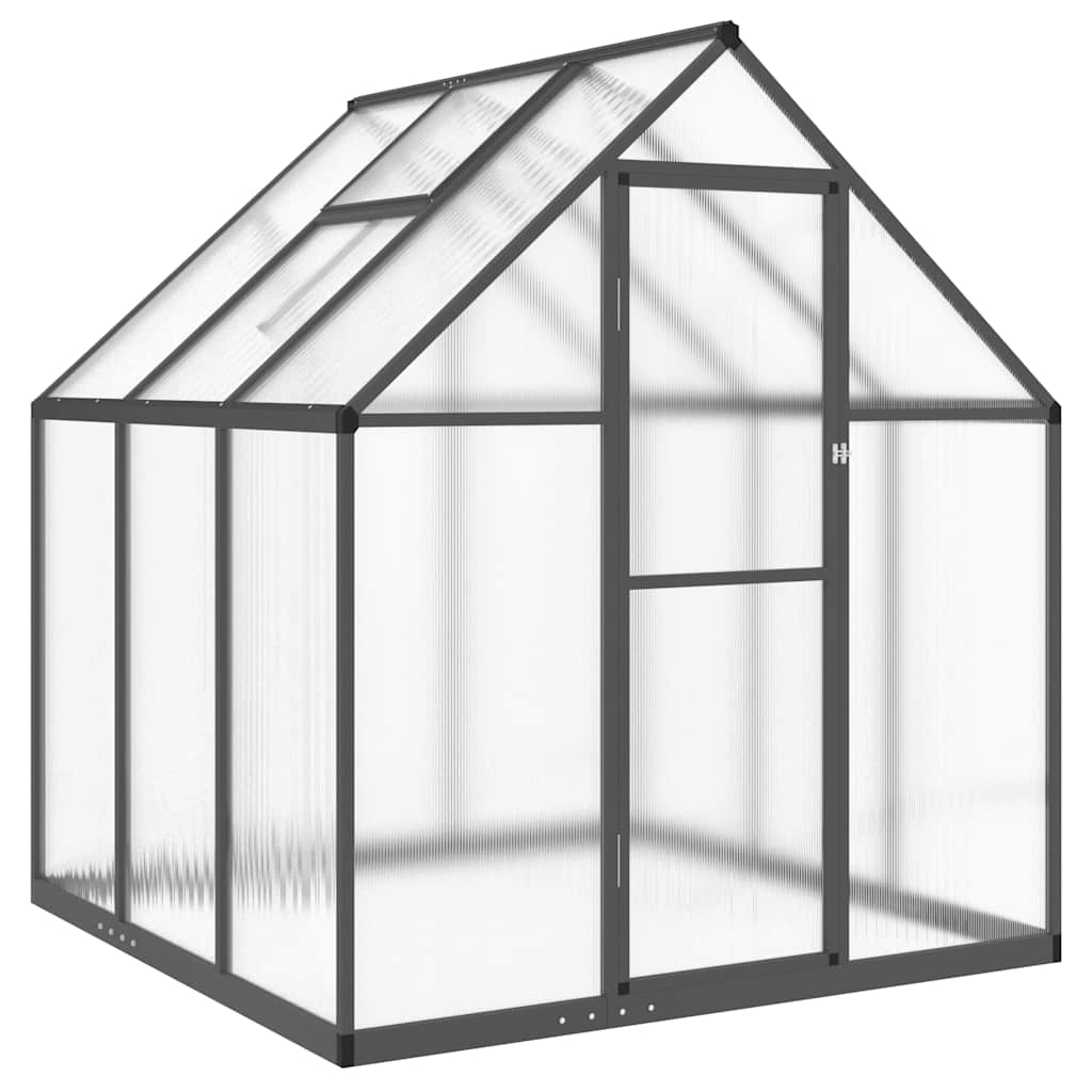 vidaXL invernadero con marco base aluminio antracita 169x169x195 cm