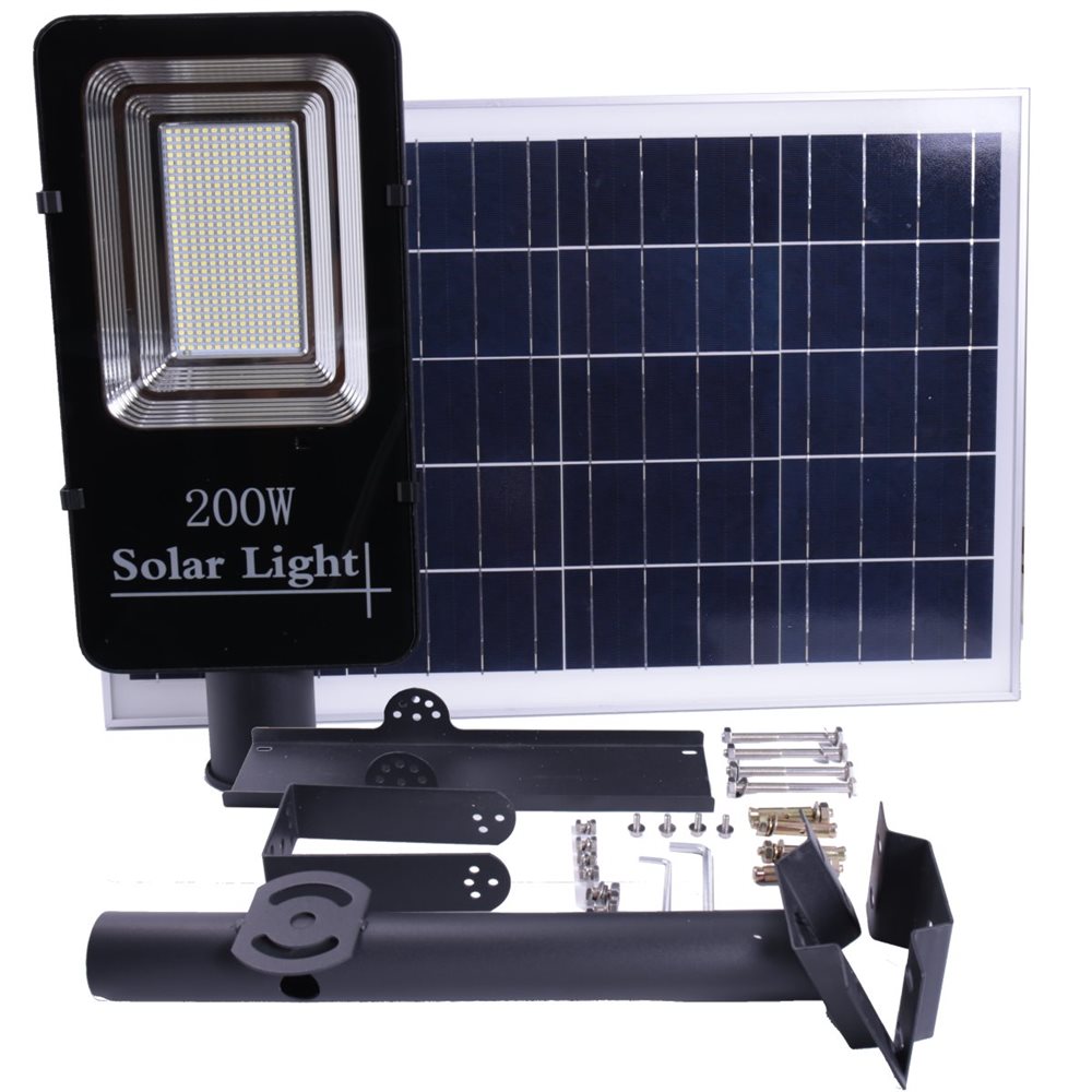 Farola LED solar 200w ip65, 120 LEDs 3500 lm, blanco frío 6000k