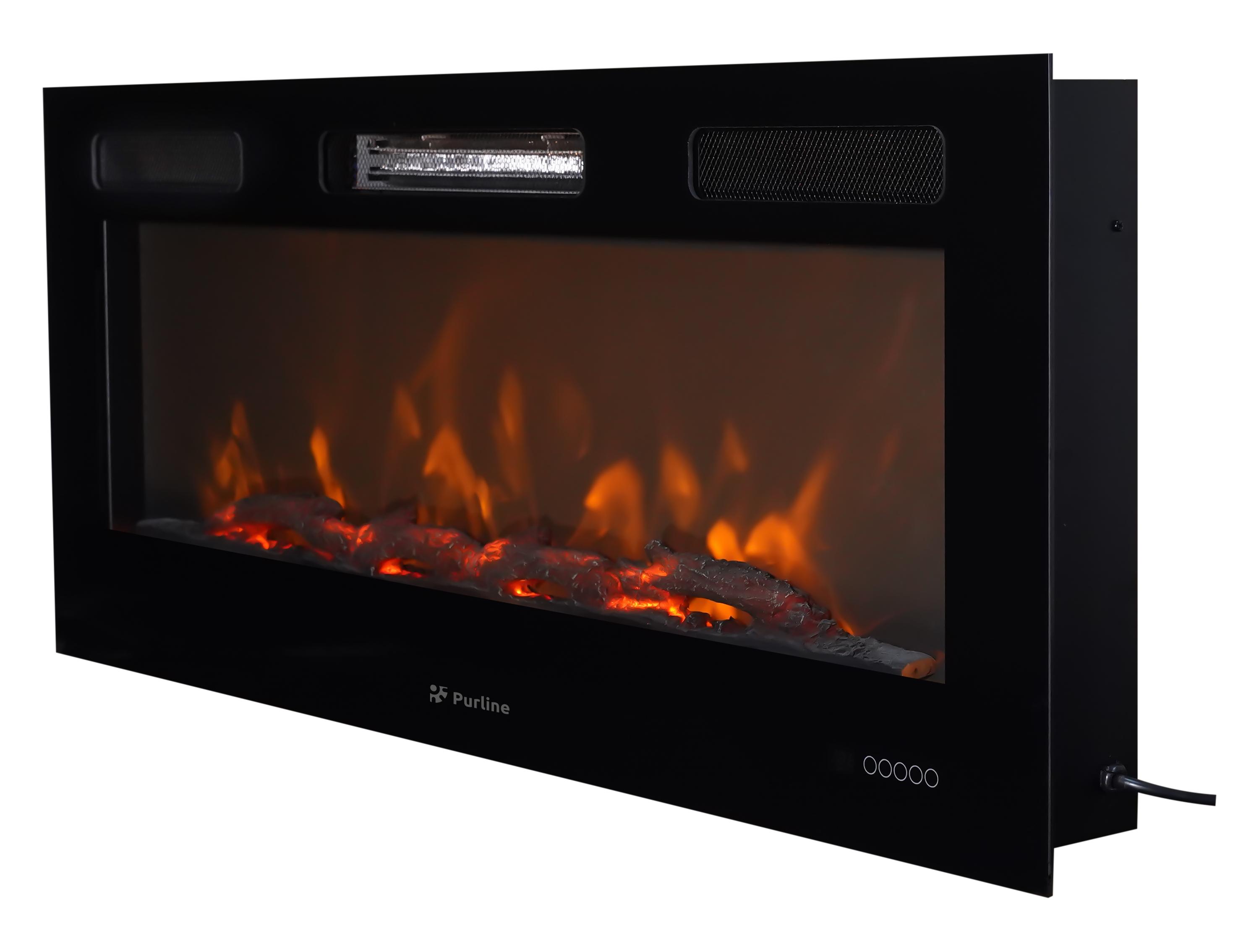 Chimenea panorámica insertable con salida de aire frontal