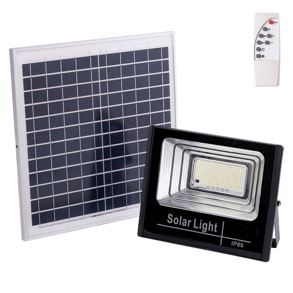Proyector LED solar 120w 6500k panel: 6v/15w batería: 3,2v/8000mah control