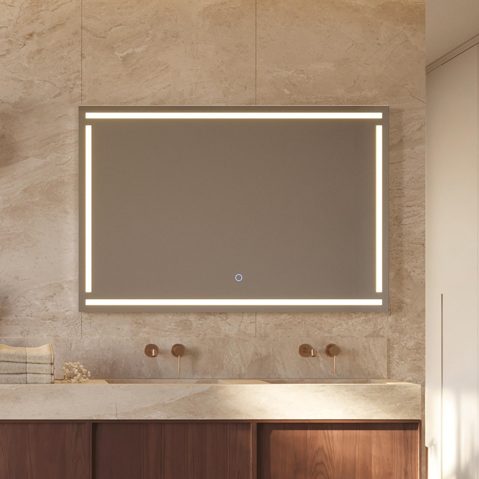 LEDimex - espejo baño con luz LED y antivaho 120x80cm serie ability