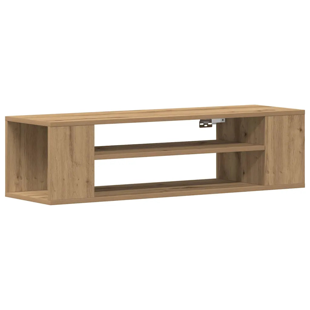Mueble de tv rectangular moderno con 2 estantes organización