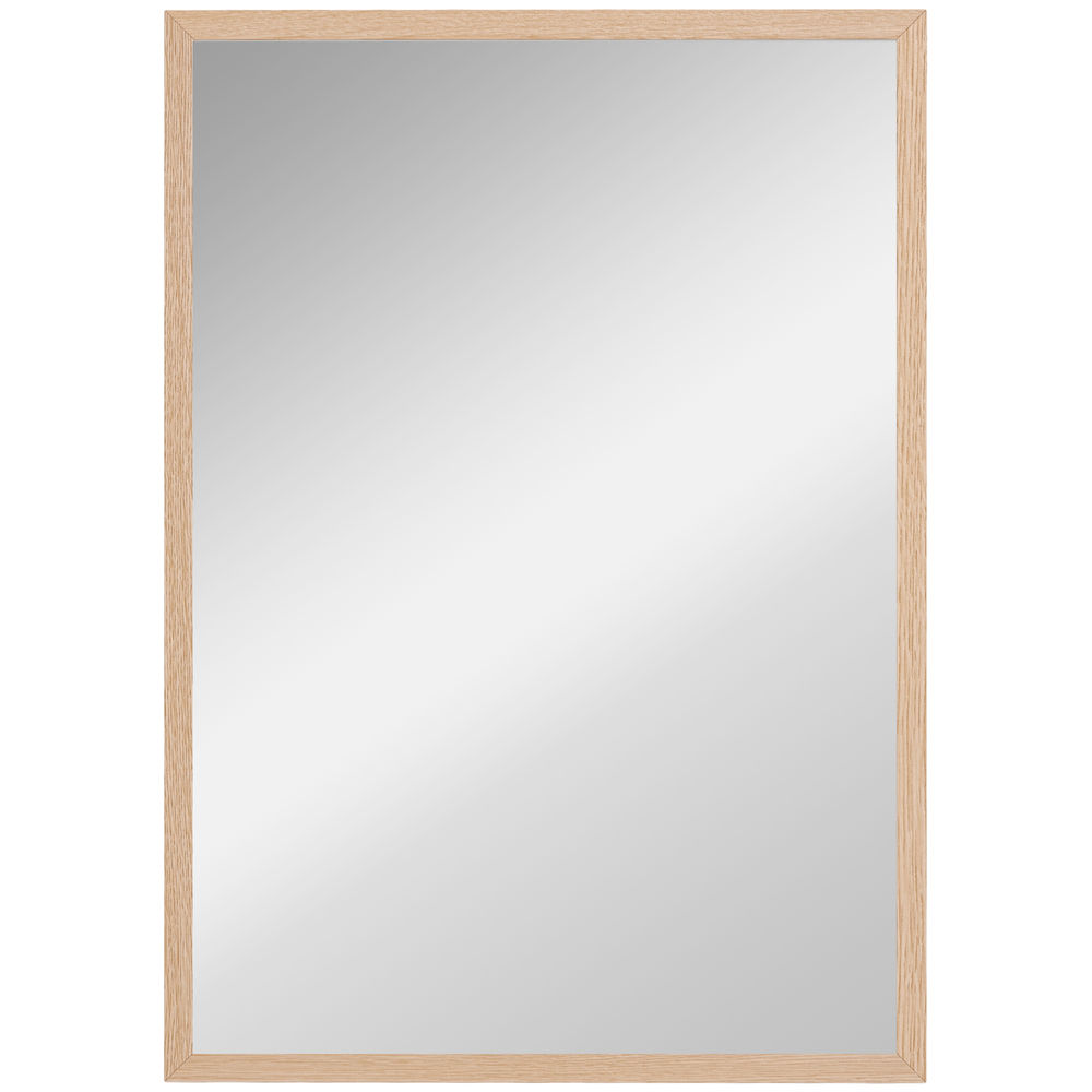 Espejo de pared 50x2x70 cm mdf, vidrio color marrón Homcom