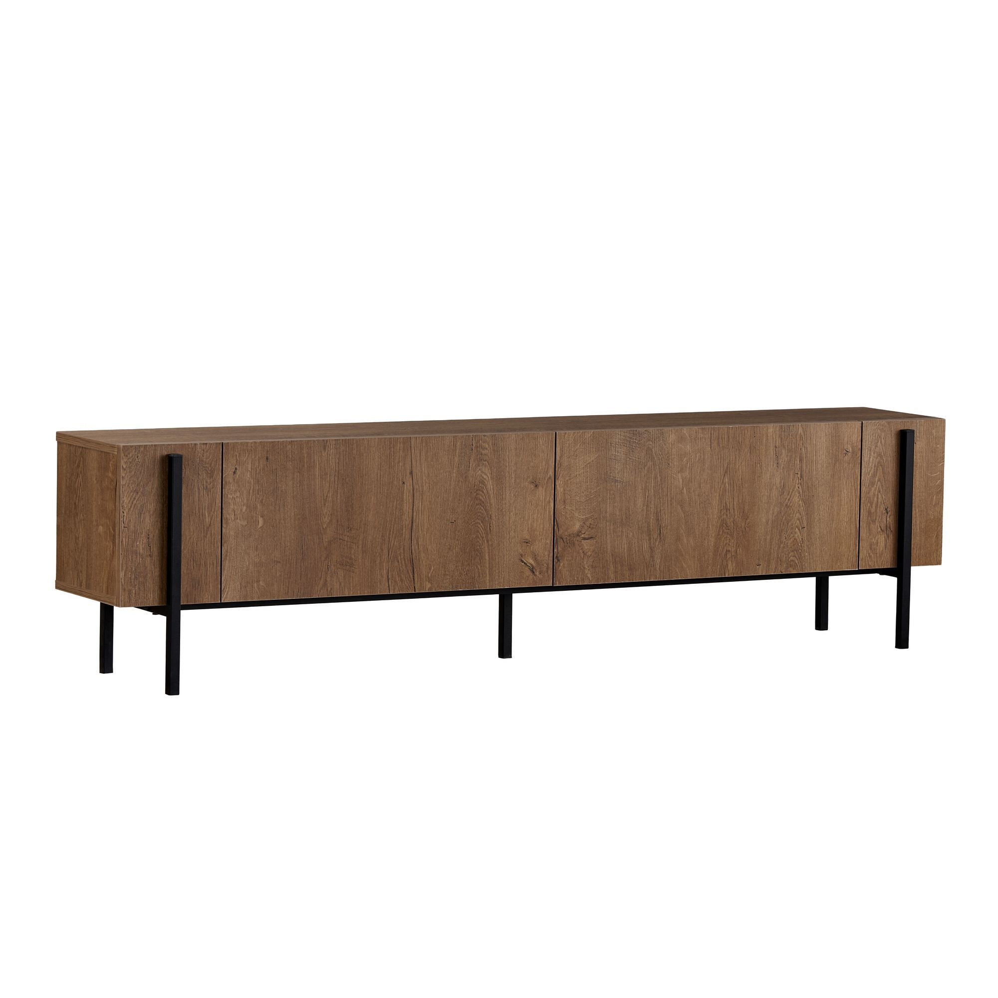 Mueble para televisión de madera <<nexus>> - 180 x 30 x 45 cm - roble kafka