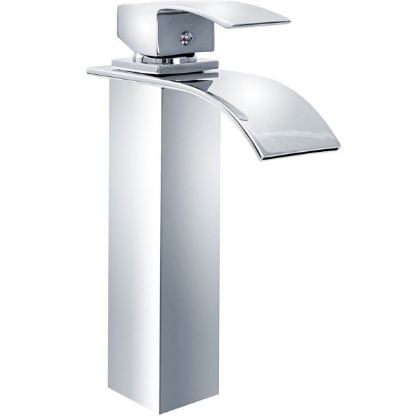 Grifo lavabo caño alto monomando, cromo