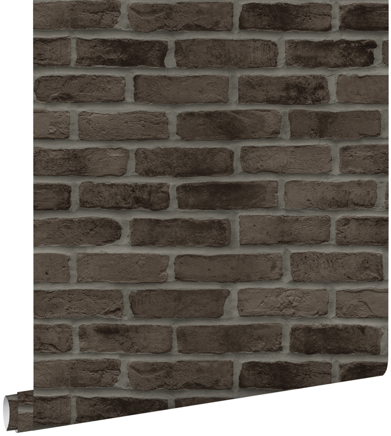 Estahome papel pintado pared de ladrillos marrón oscuro 53 cm x 10.05 m
