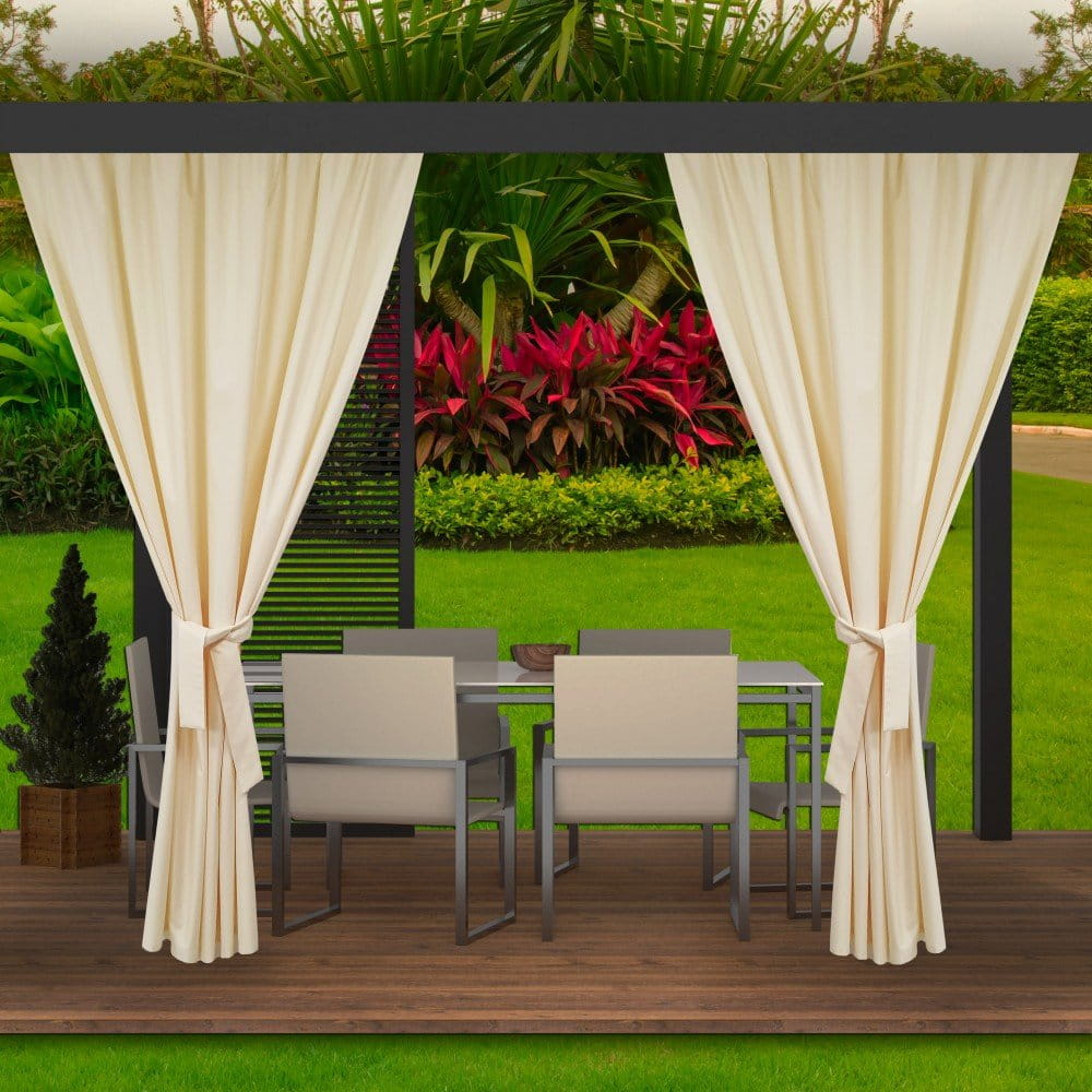 Cortinas para exterior terraza cortinas para balcones 2x155x200cm beige