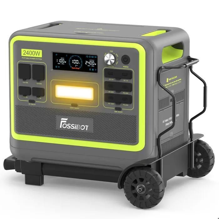 Fossibot - estación eléctrica portátil - lifepo4 2048wh - 4800w pico