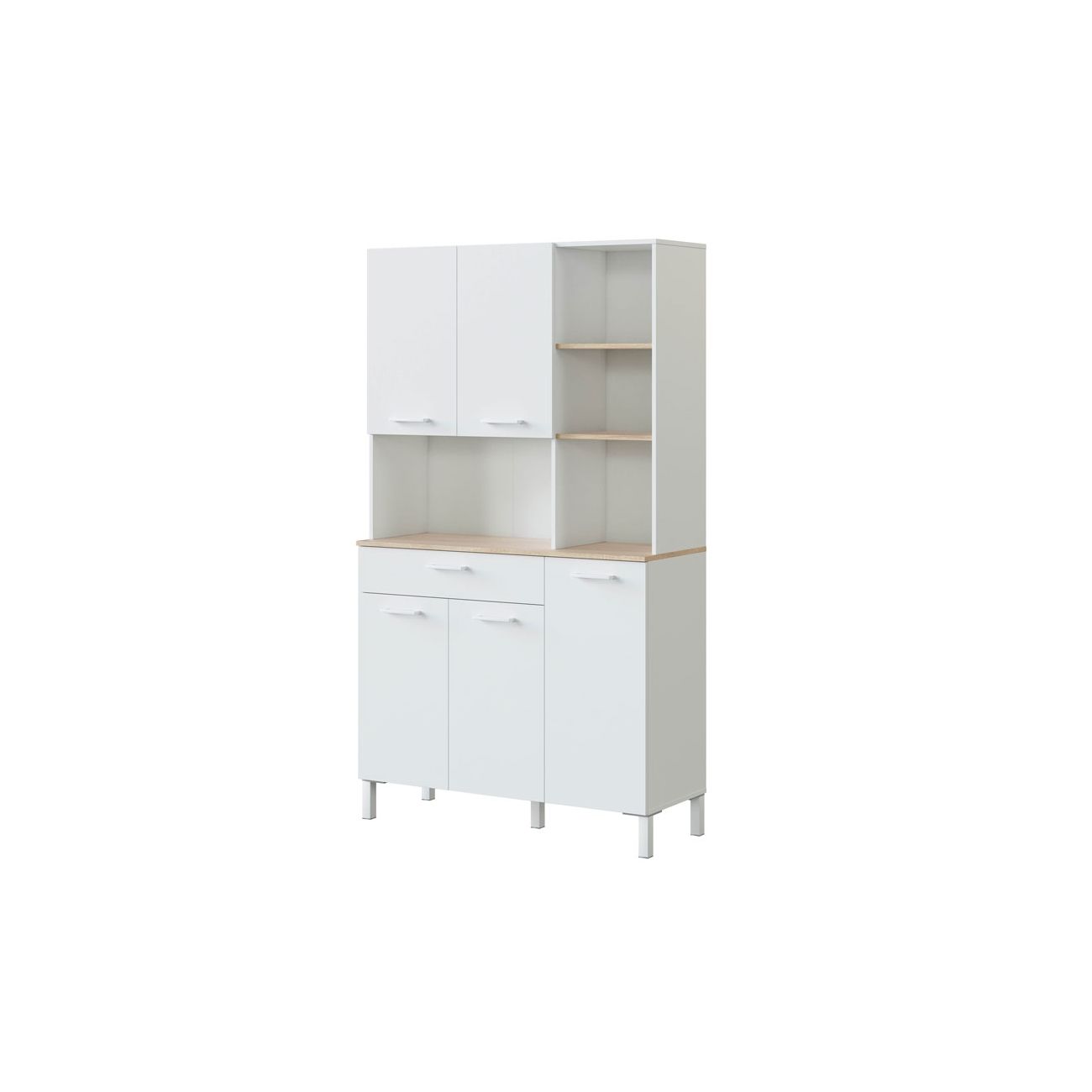 Alacena de cocina 5 puertas blanco artik - roble canadian