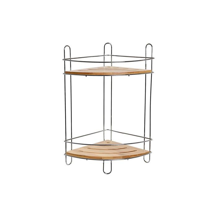 Estantería de esquina - dkd home decor - bambú y metal inoxidable - 2 estan