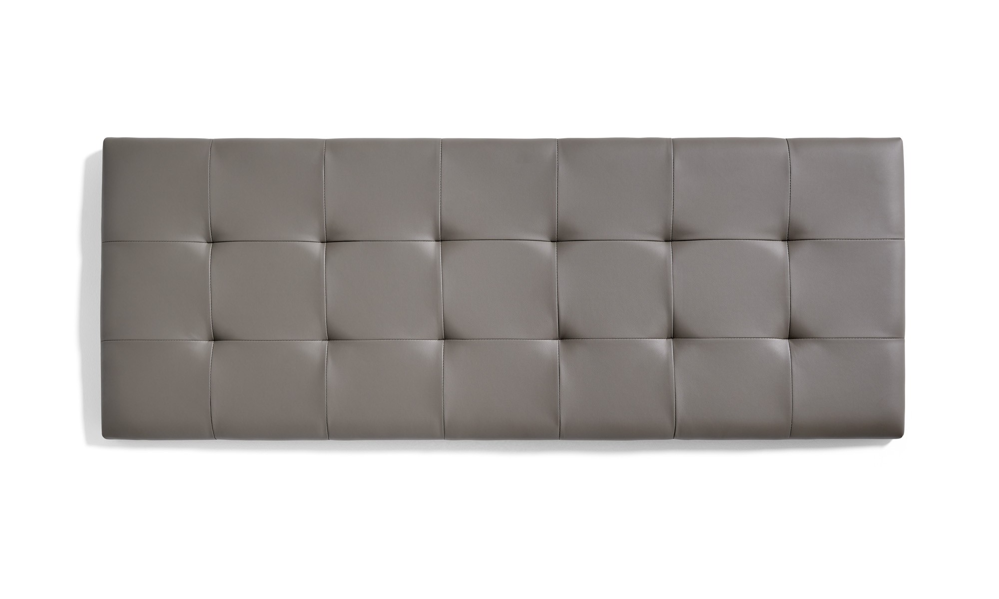 Cabecero de cama 150 capitone cuadros polipiel 152x57x5cm gris