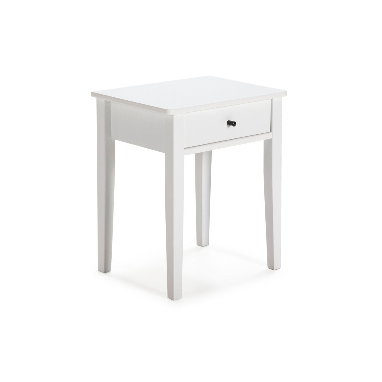 Mesita de noche de 1 cajón y patas 46x55 cm vika blanco
