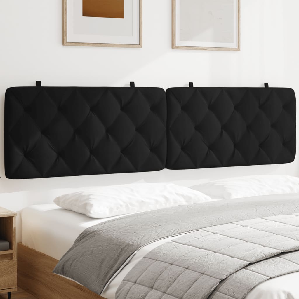 Cabecero de cama acolchado terciopelo negro 200 cm eso4627