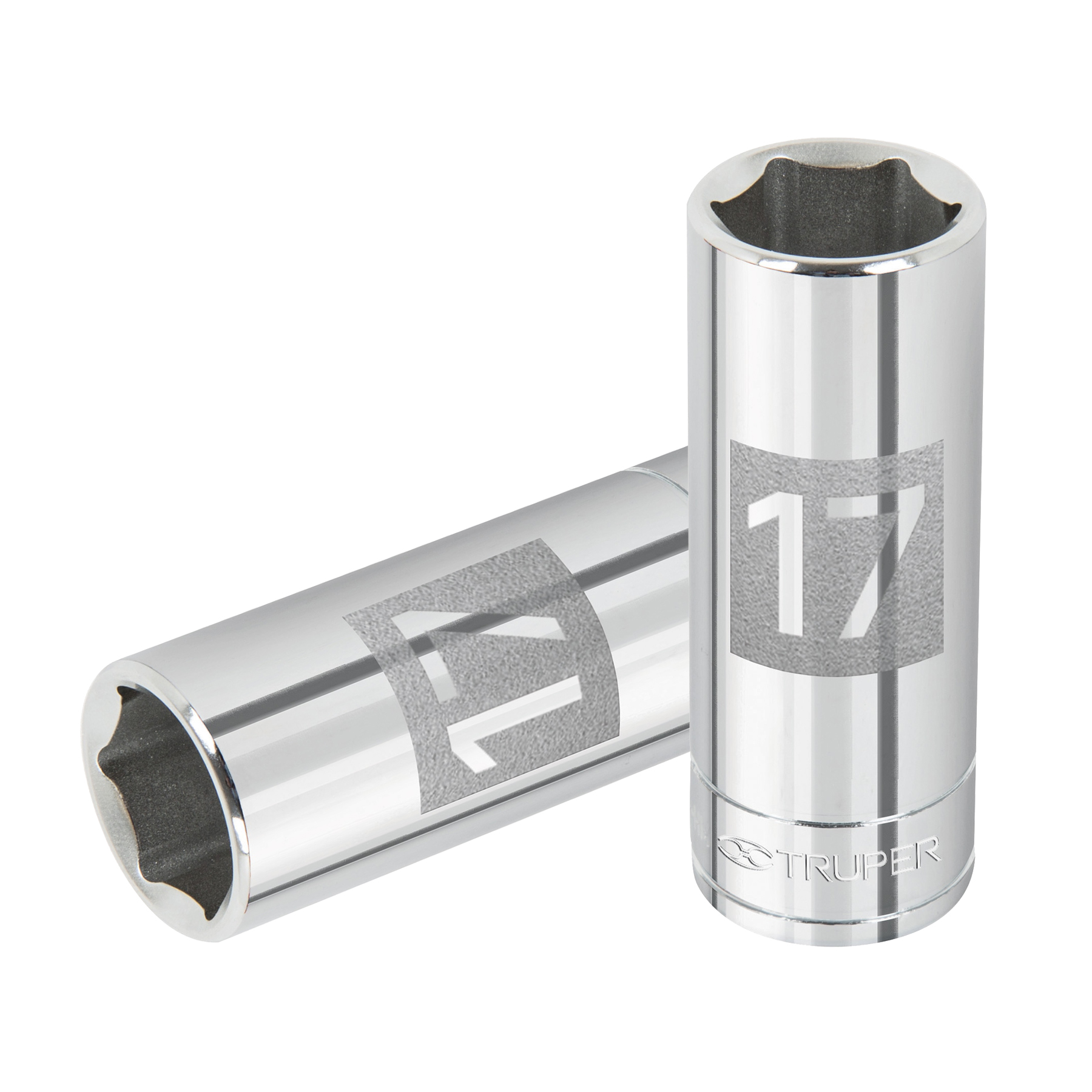 Llave vaso hexagonal larga, cuadro 3/8" - 17 mm