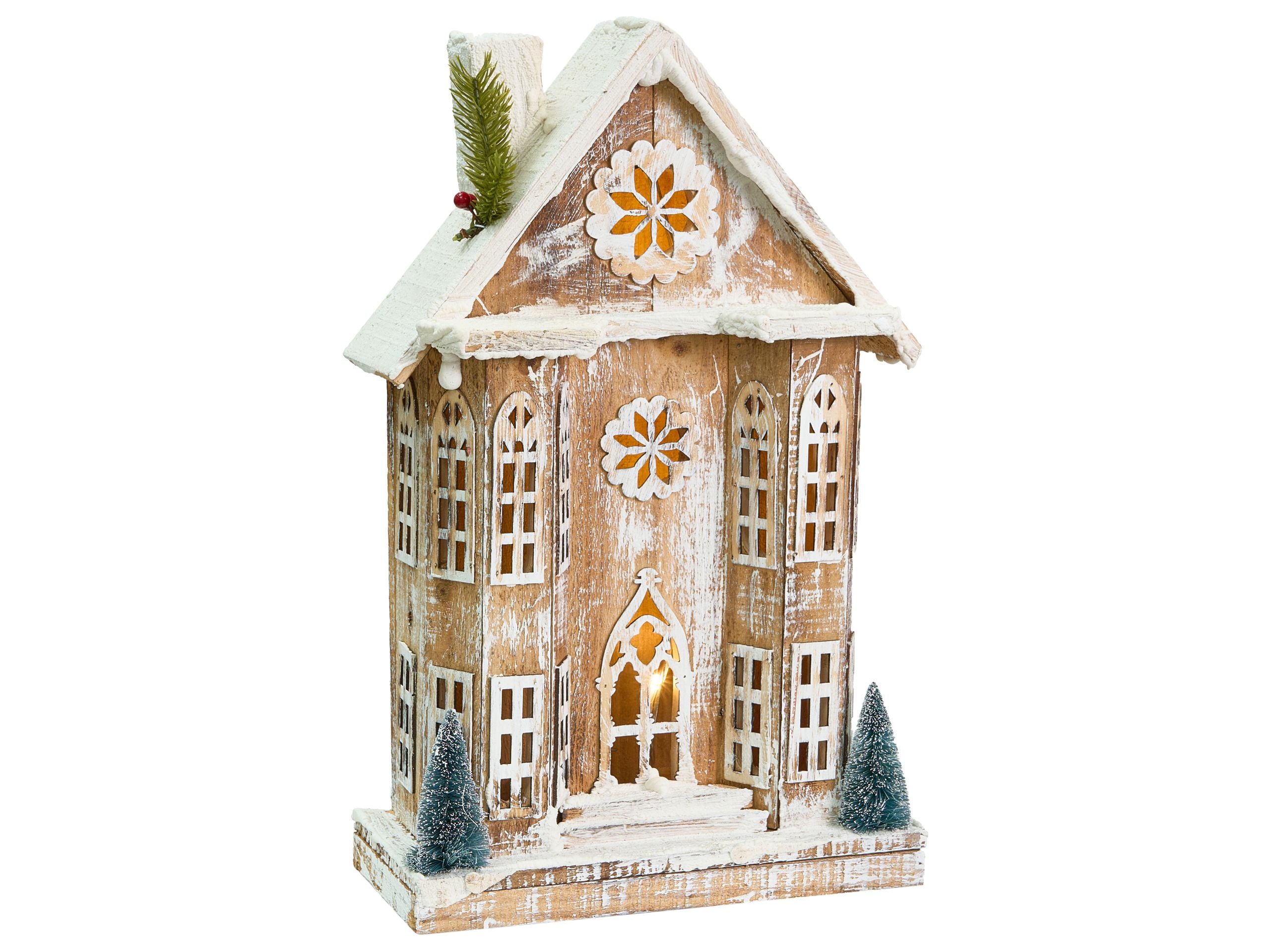 Decoración de navidad LED unari 50 cm casa marrón claro