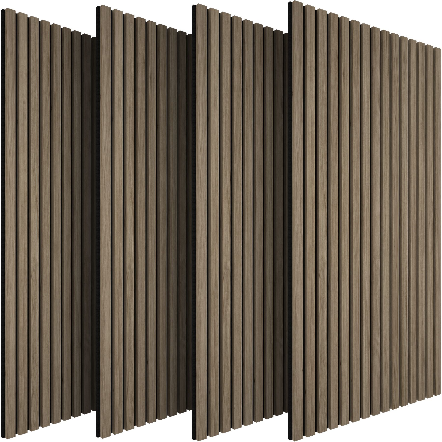4 paneles de pared madera mdf 110x50cm roble oscuro