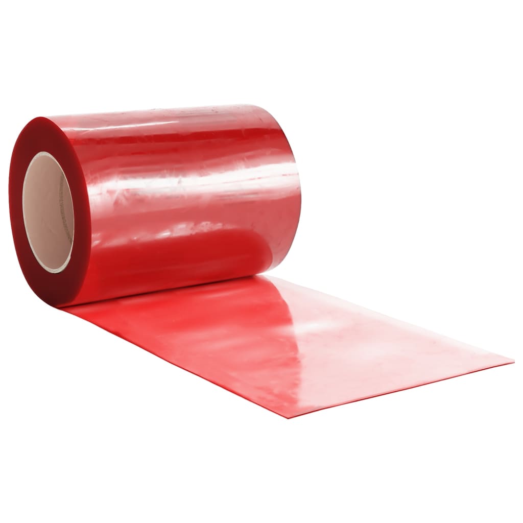 vidaXL tira de cortina para puertas PVC rojo 300x2,6 mm 25 m