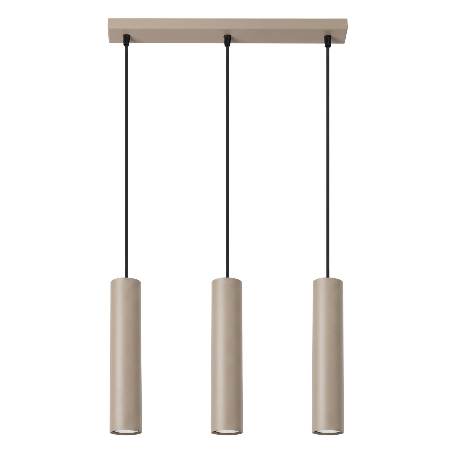 Lámparas colgantes lagos 3 taupe acero 45x90x6cm