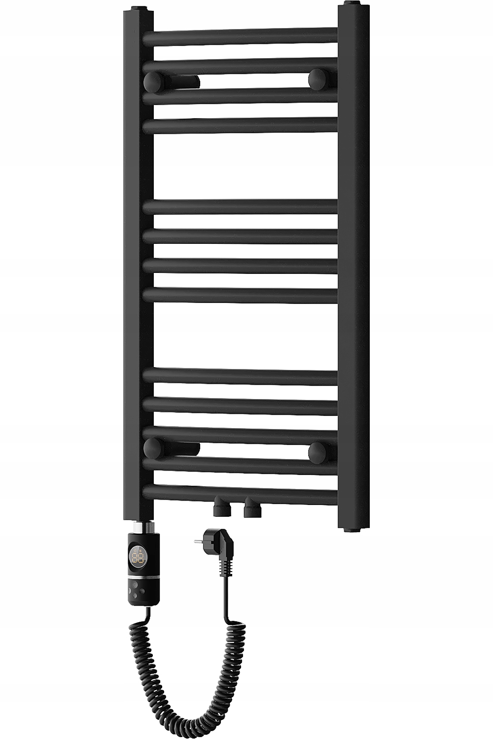 Radiador secatoallas eléctrico 300w 70x44x4,4cm, negro