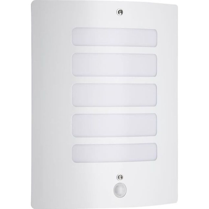 Aplique exterior con detector todd blanco - brilliant - metal y plástico -