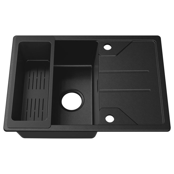 Fregadero de cocina de granito 65x45cm - cecipa max - escurreplatos