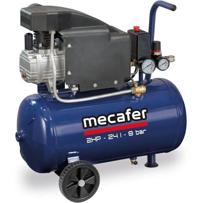 Compresor - mecafer - 425793 - azul - 24 l - 2hp - 8 bar