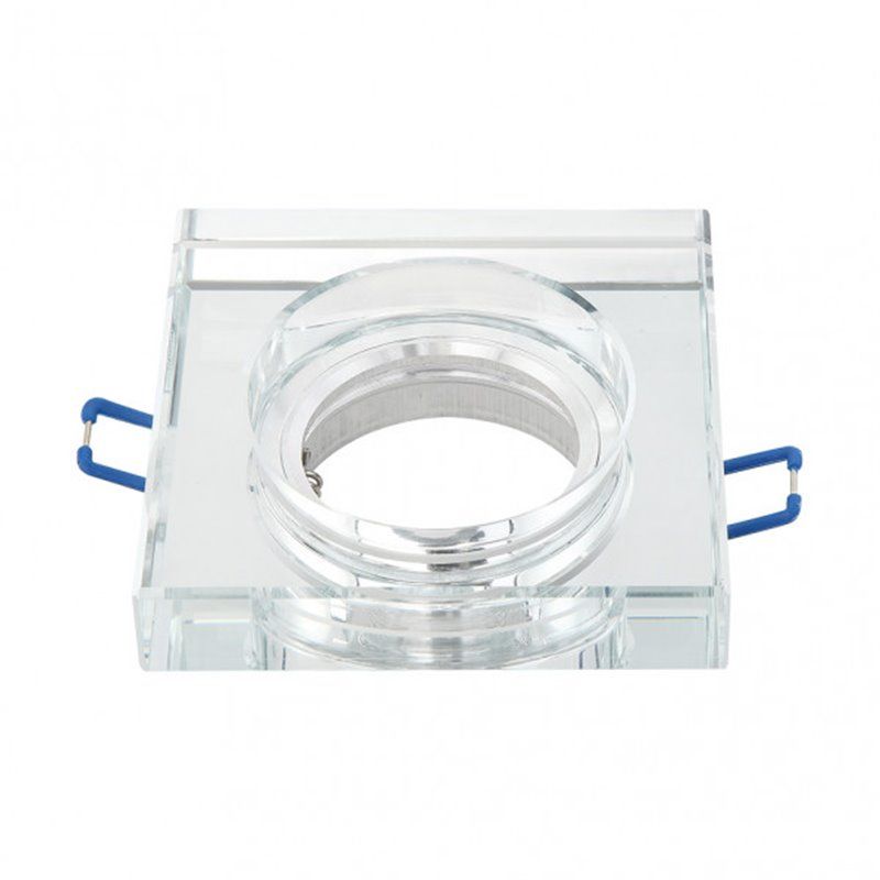 Fab 14338cg49 | empotrable cristal solna 1xgu10 cuadrado grosor 2cm transp