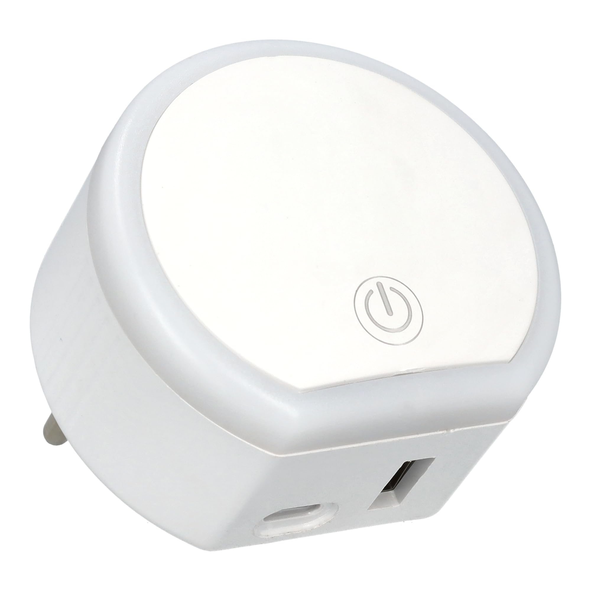 Luz nocturna LED cálida 3000k, puerto usb y tipo c 12w