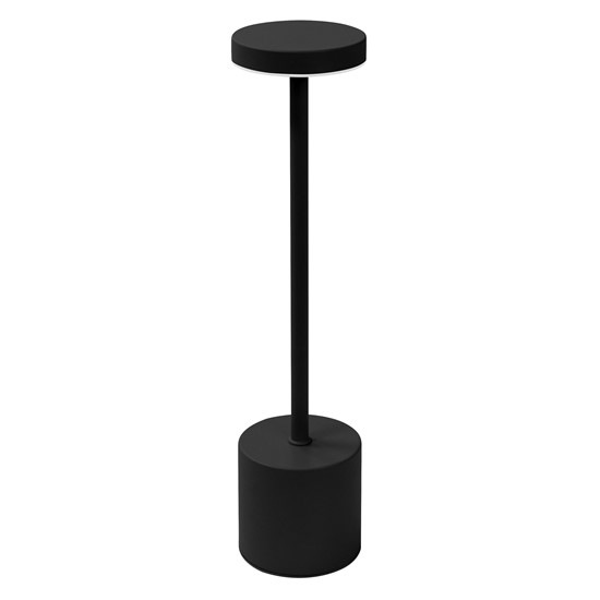 Lámpara LED negra táctil ø8x34,5cm regulable y recargable con usb-c