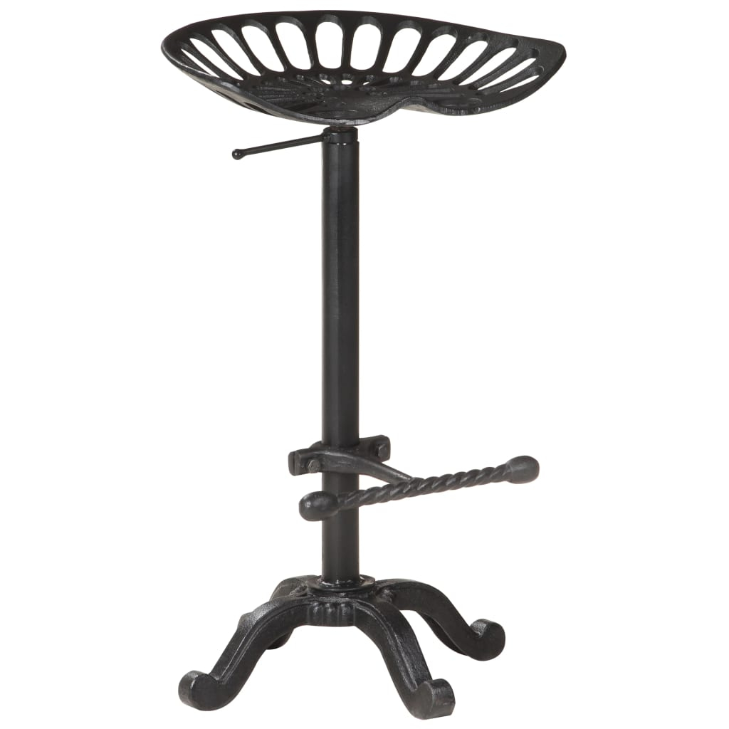 vidaXL taburete de cocina hierro fundido negro