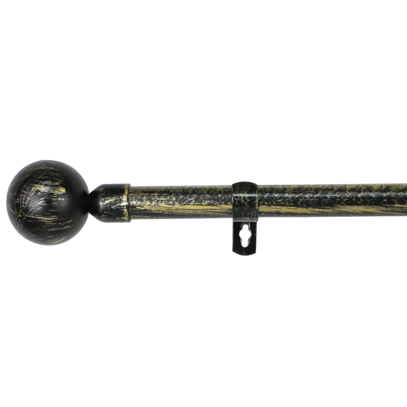 Barra de forja universal extensible (negro+dorado, 70-120cm bola)