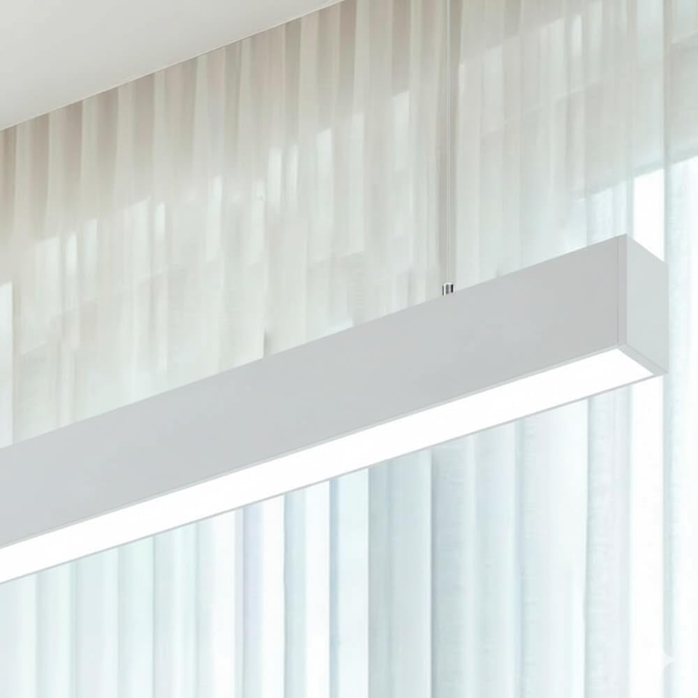 Lámpara techo lineal blanca 50w (350w), colgante, luz seleccionable 3cct