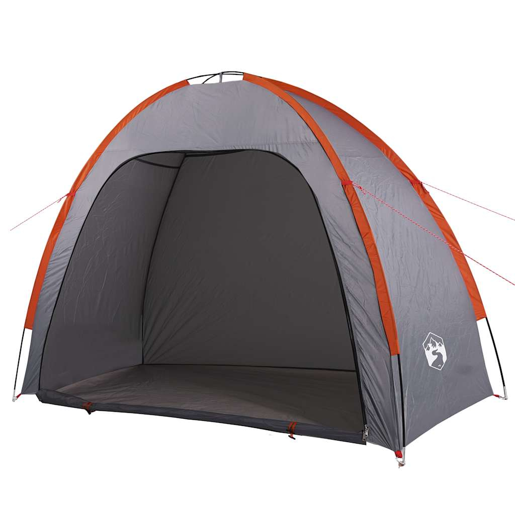 vidaXL tienda de almacenamiento impermeable gris y naranja
