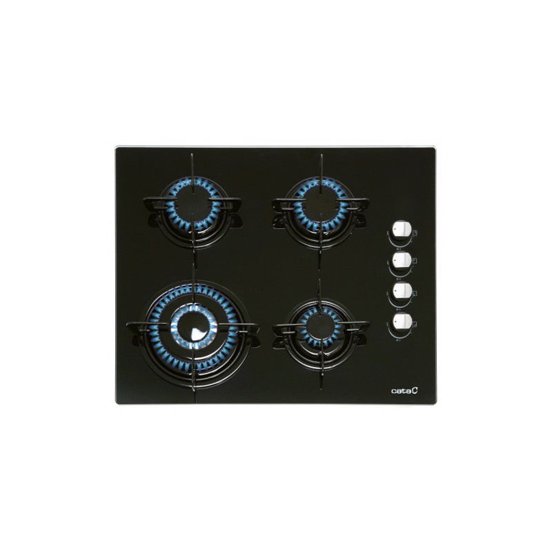 Placa cata ci-631 bk 4 quemadores de gas encendido electrónico