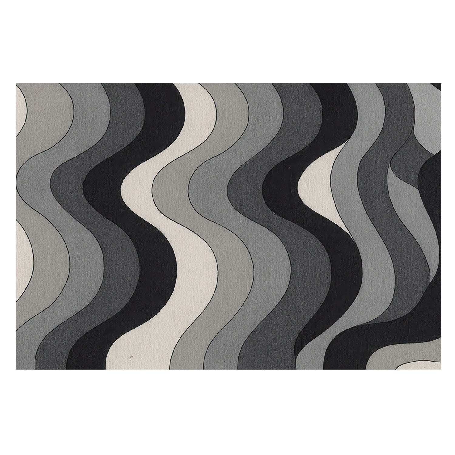 Papel pintado para paredes 312x219 ondas grises tulup