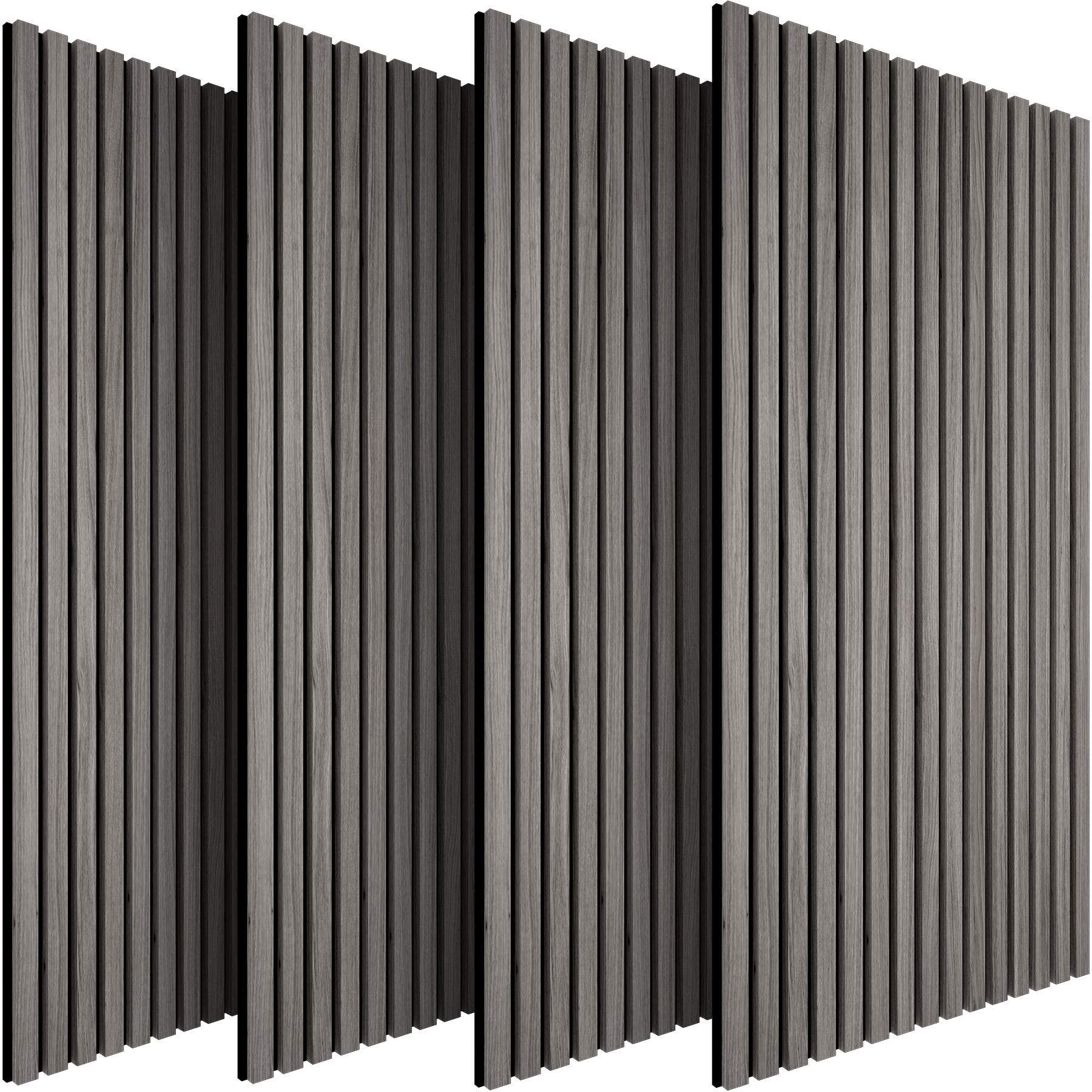 4 paneles de pared decorativos madera roble gris claro
