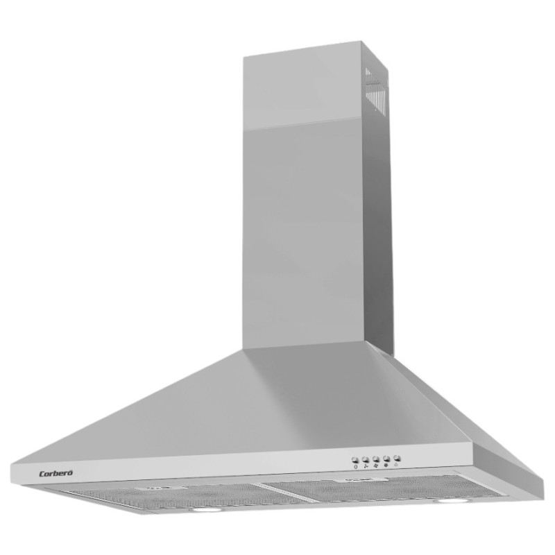 Campana decorativa corbero kuramathi760x inox 70 cm 3 velocidades