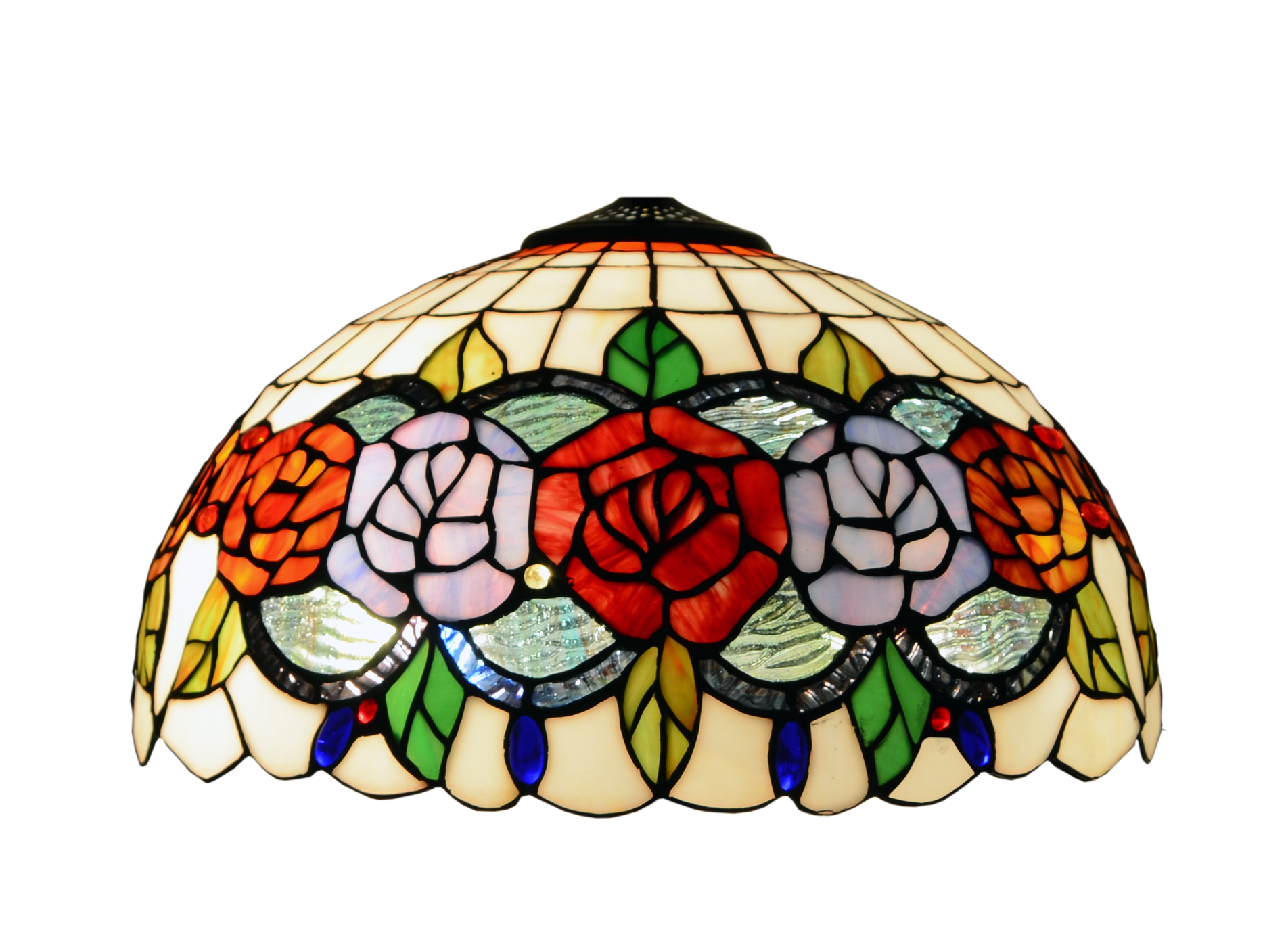 Pantalla lámpara tiffany serie rosy ø 40cm