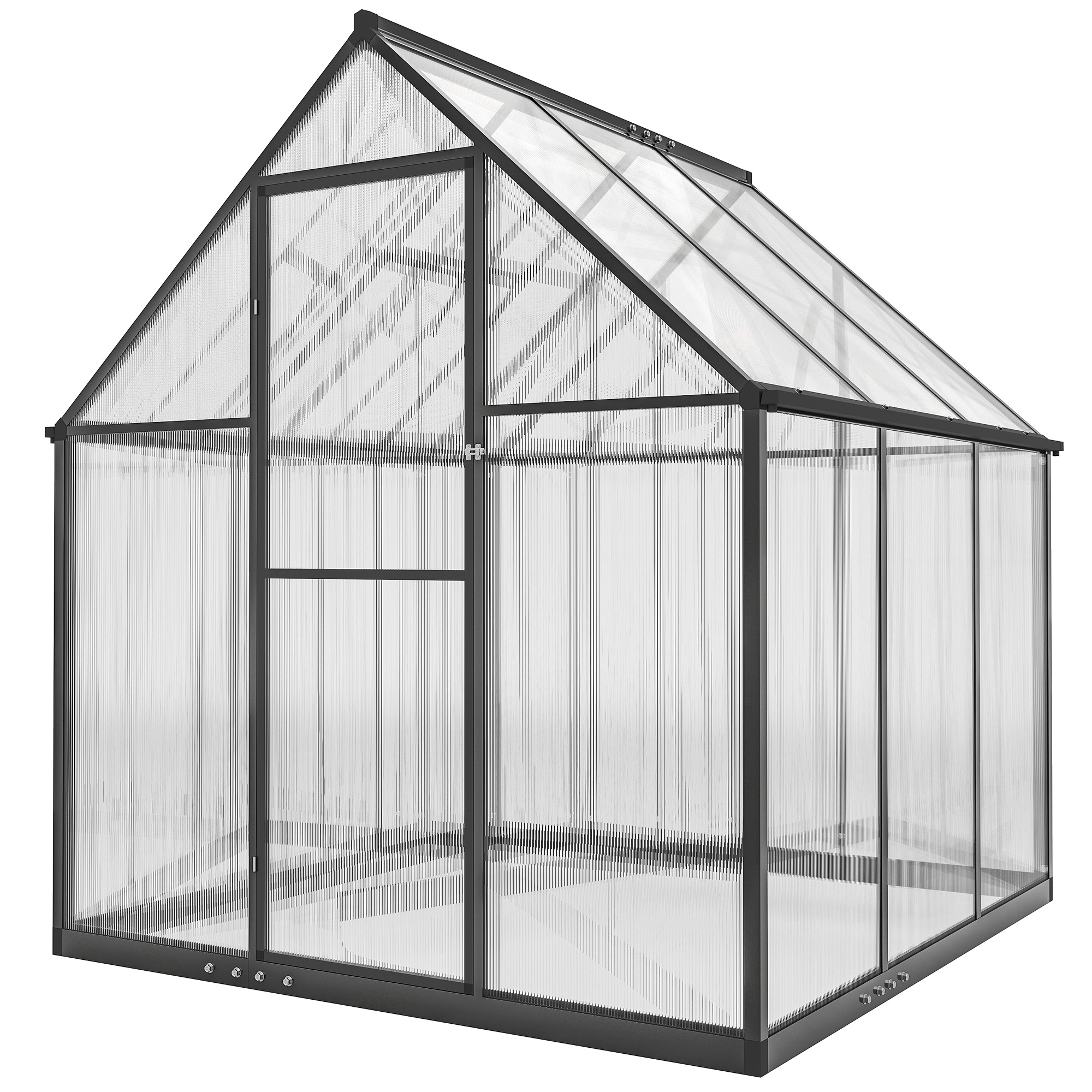 Invernadero de jardín de aluminio transparente 178x168x195 cm