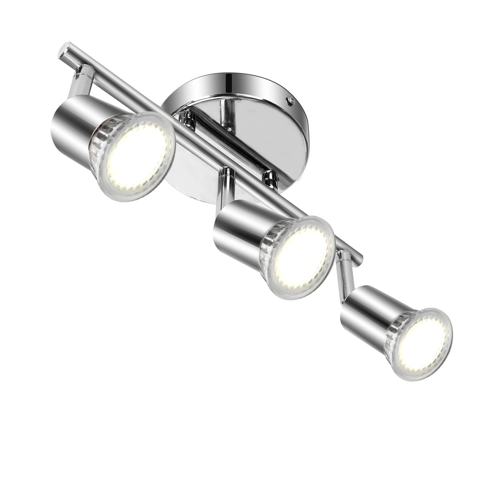 Lámpara de techo LED focos, plafón con focos gu10 3 luces aigostar