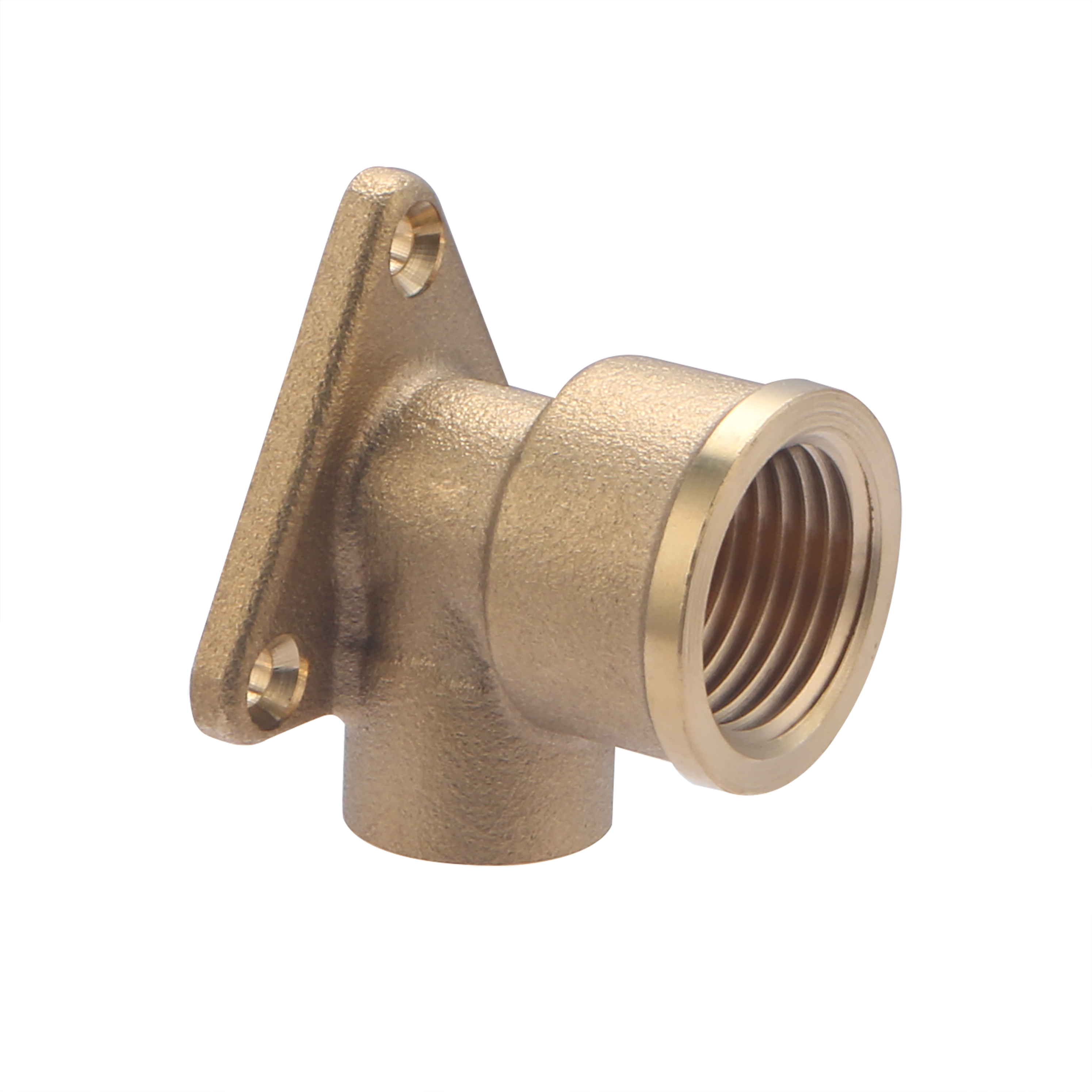 Conector de latón para soldar ø14 - codo aplicación de pared hembra 1/2