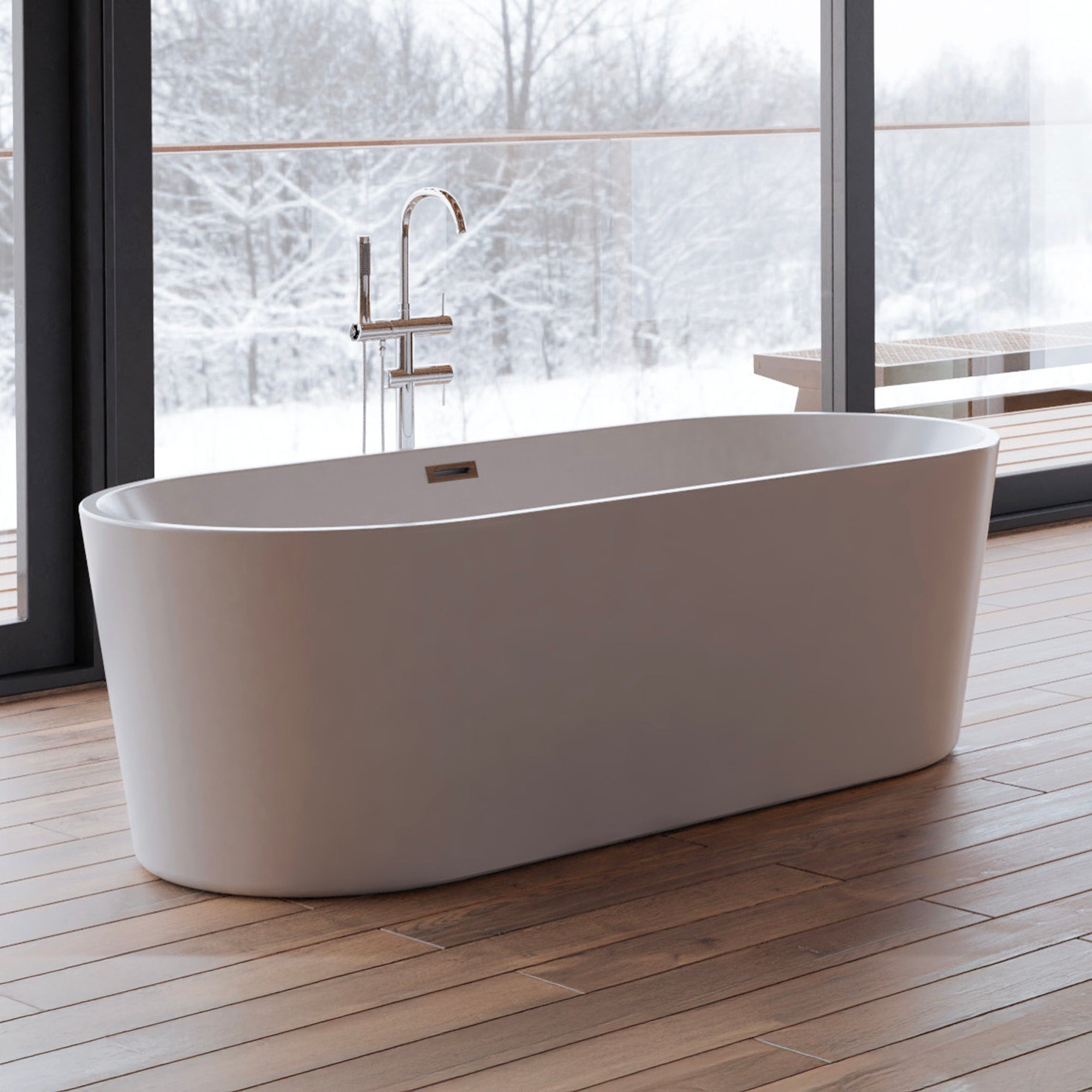 Bañera exenta jade 170 blanche 170 x80 x58 cm, spalina